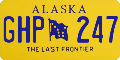 AK license plate GHP247