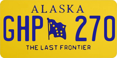 AK license plate GHP270