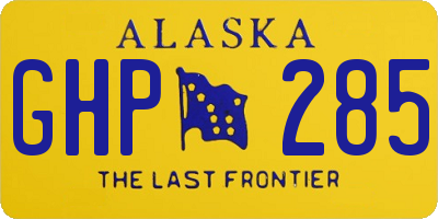 AK license plate GHP285