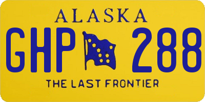 AK license plate GHP288