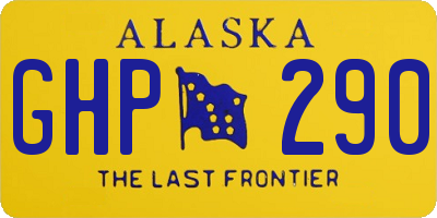 AK license plate GHP290