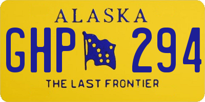 AK license plate GHP294