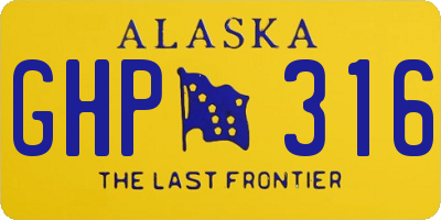 AK license plate GHP316