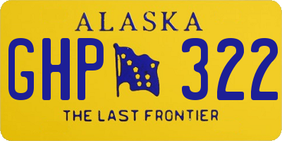 AK license plate GHP322