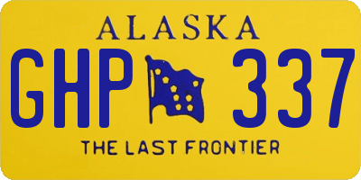 AK license plate GHP337