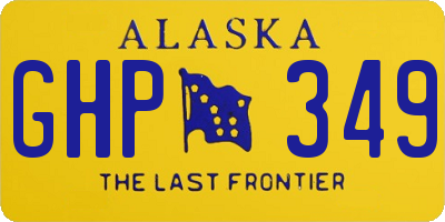 AK license plate GHP349