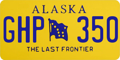 AK license plate GHP350
