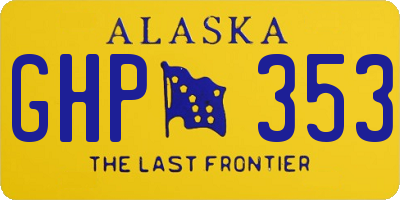 AK license plate GHP353