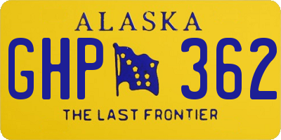 AK license plate GHP362