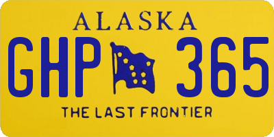 AK license plate GHP365