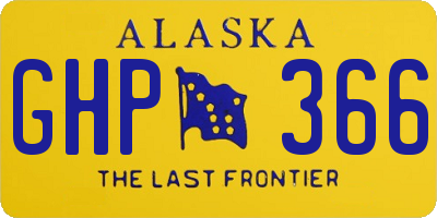 AK license plate GHP366