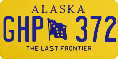 AK license plate GHP372