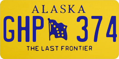 AK license plate GHP374