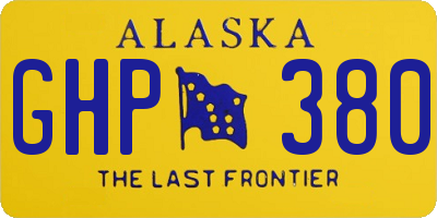 AK license plate GHP380