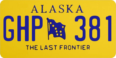 AK license plate GHP381