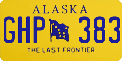 AK license plate GHP383