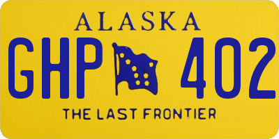 AK license plate GHP402