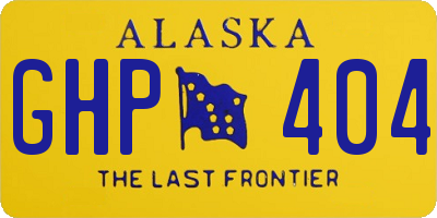 AK license plate GHP404