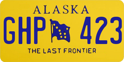 AK license plate GHP423