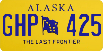 AK license plate GHP425