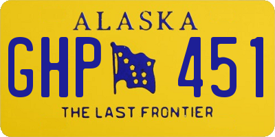 AK license plate GHP451