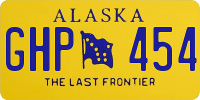 AK license plate GHP454