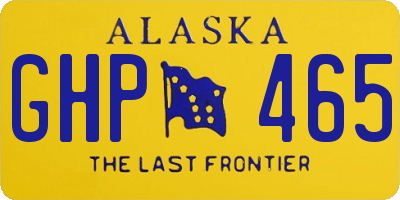 AK license plate GHP465