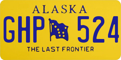 AK license plate GHP524