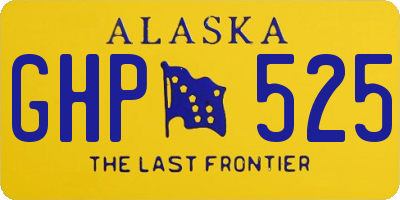 AK license plate GHP525
