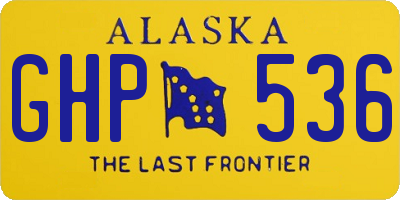AK license plate GHP536