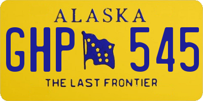 AK license plate GHP545