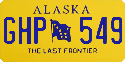 AK license plate GHP549