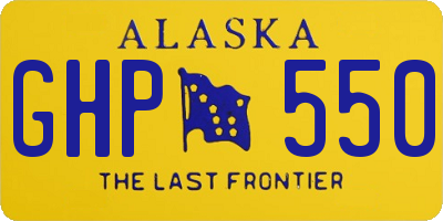 AK license plate GHP550