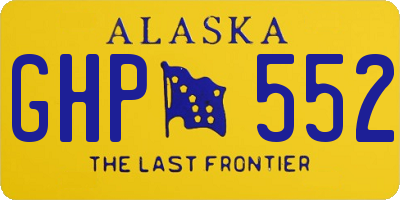 AK license plate GHP552