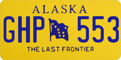 AK license plate GHP553