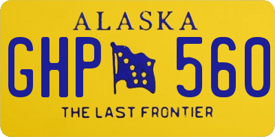 AK license plate GHP560