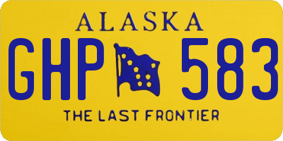 AK license plate GHP583
