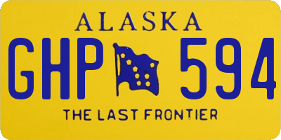 AK license plate GHP594