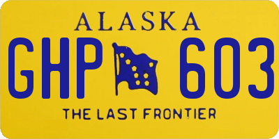 AK license plate GHP603