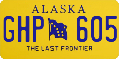 AK license plate GHP605