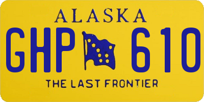 AK license plate GHP610