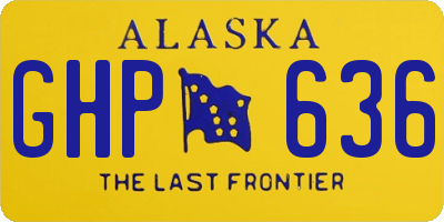 AK license plate GHP636
