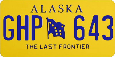 AK license plate GHP643