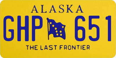 AK license plate GHP651
