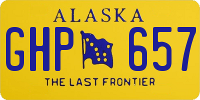 AK license plate GHP657