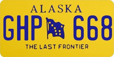 AK license plate GHP668
