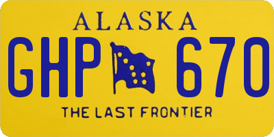 AK license plate GHP670