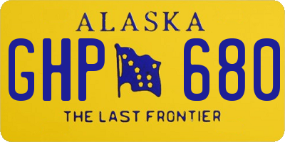 AK license plate GHP680