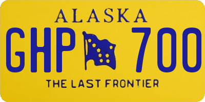 AK license plate GHP700