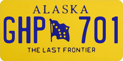 AK license plate GHP701